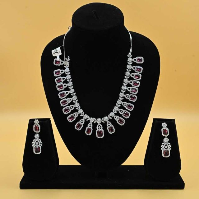 Royal Amethyst Necklace & Earrings Set